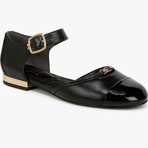 Sam Edelman Black Flats with Gold Accents